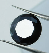 Natural Black Moissanite Round Shape 4.36 Ct Loose Gemstones